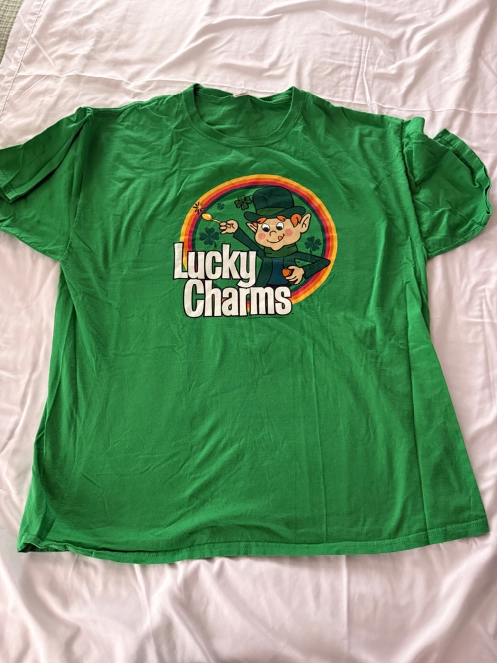 Lucky Charms Graphic T-Shirt XL Green Fruit of the Loom